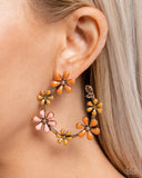 Wreathed Welcome - Gold Post Earrings - Paparazzi Accessories Post Earrings Bedazzle Me Pretty Mobile Fashion Boutique