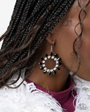 Wreathed Wish - Black Earrings - Paparazzi Accessories Earrings Bedazzle Me Pretty Mobile Fashion Boutique