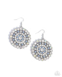 Wreathed Wonderland - Blue Earrings - Paparazzi Accessories Earrings Bedazzle Me Pretty Mobile Fashion Boutique