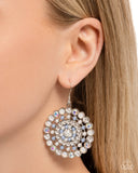 Wreathed Wonderland - Blue Earrings - Paparazzi Accessories Earrings Bedazzle Me Pretty Mobile Fashion Boutique