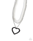 Y2K Year - Black Necklace - Paparazzi Accessories Necklace Bedazzle Me Pretty Mobile Fashion Boutique