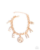 Yeehaw Yell - Gold Bracelet - Paparazzi Accessories Bracelet Bedazzle Me Pretty Mobile Fashion Boutique