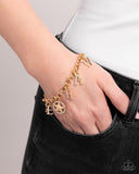 Yeehaw Yell - Gold Bracelet - Paparazzi Accessories Bracelet Bedazzle Me Pretty Mobile Fashion Boutique