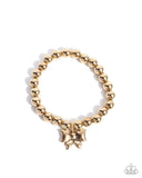 Young Lady - Gold Bracelet - Paparazzi Accessories Bracelet Bedazzle Me Pretty Mobile Fashion Boutique