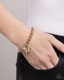 Young Lady - Gold Bracelet - Paparazzi Accessories Bracelet Bedazzle Me Pretty Mobile Fashion Boutique