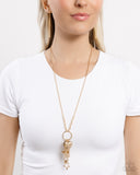 Youve Got The HEART - Gold Lanyard - Paparazzi Accessories Lanyard Bedazzle Me Pretty Mobile Fashion Boutique