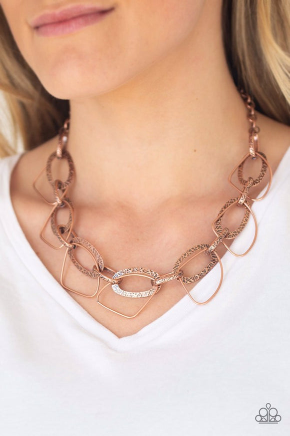 Very Avant-Garde - Copper Necklace - Paparazzi Accessories