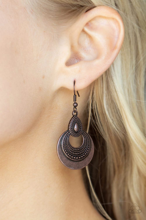 Mojave Mesquite - Copper Earrings - Paparazzi Accessories