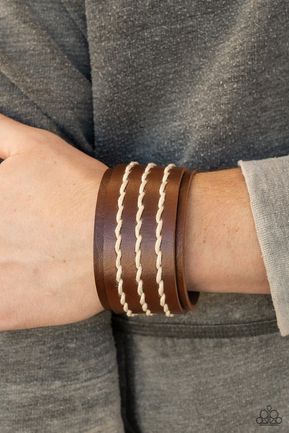 Real Ranchero - Brown Bracelet - Paparazzi Accessories
