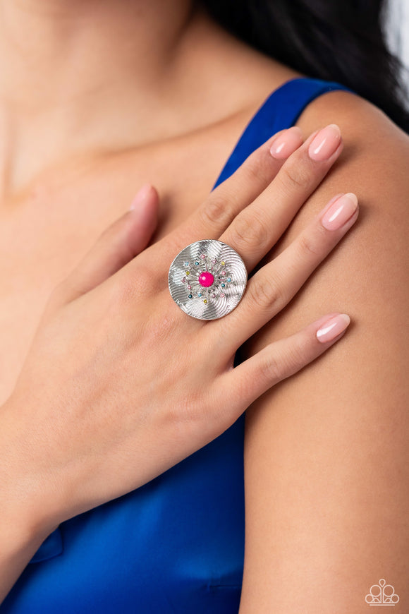 Seriously SUNBURST - Pink Ring - Paparazzi Accessories