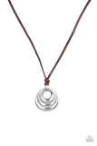 Desert Spiral - Silver Necklace - Paparazzi Accessories