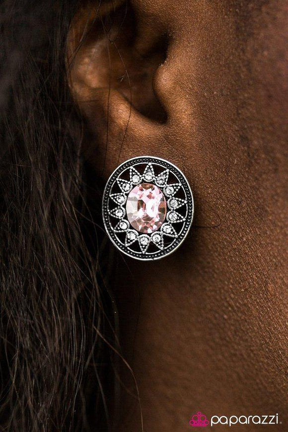 just-a-glimmer-pink-post-earrings-paparazzi-accessories