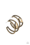 Unrefined Reverie - Brass Earrings - Paparazzi Accessories