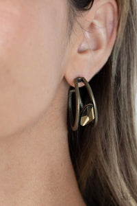 Unrefined Reverie - Brass Earrings - Paparazzi Accessories