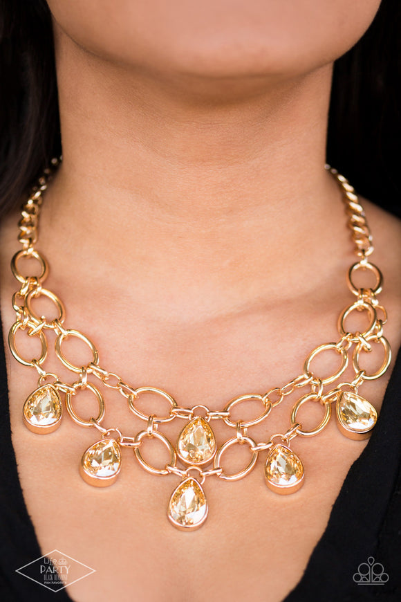 Show-Stopping Shimmer - Gold Necklace - Paparazzi Accessories