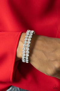 Megawatt Majesty - White Bracelet - Paparazzi Accessories