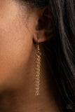 3-D Drama - Gold Necklace - Paparazzi Accessories Necklace Bedazzle Me Pretty Mobile Fashion Boutique