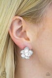 rosebud-social-white-clip-on-earrings-paparazzi-accessories