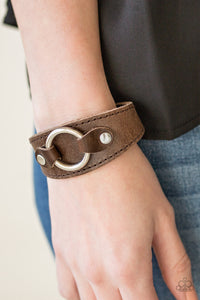 Western Wrangler - Brown Bracelet - Paparazzi Accessories