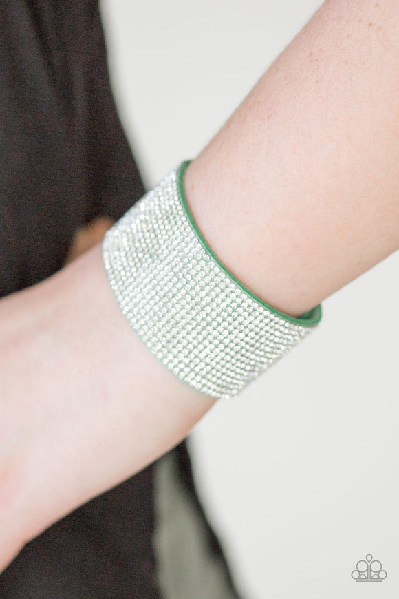 Roll With The Punches - Green Bracelet - Paparazzi Accessories