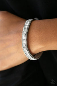 Silver Bedazzle – Bling Fashion Bracelet - Paparazzi Me Accessories Boutique Pretty - Babe Mobile