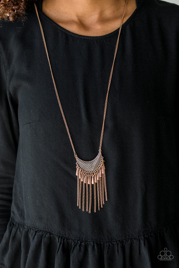 Happy Is The Huntress - Copper Necklace - Paparazzi Accessories