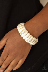 peacefully-primal-white-bracelet-paparazzi-accessories