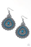 Carnival Courtesan - Blue Earrings - Paparazzi Accessories