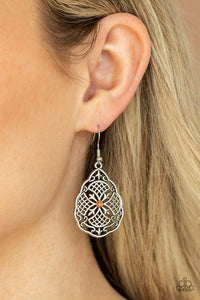 Paradise Picnic - Orange Earrings - Paparazzi Accessories