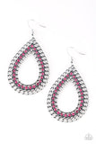 Mechanical Marvel - Pink Earrings - Paparazzi Accessories