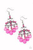 Dip It GLOW - Pink Earrings - Paparazzi Accessories