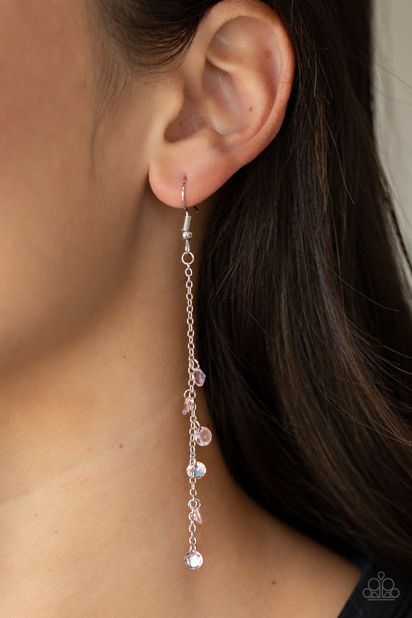 Extended Eloquence - Pink Earrings - Paparazzi Accessories