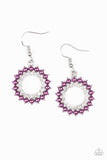 Wreathed In Radiance - Purple Earrings - Paparazzi Accessories