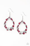 Crushing Couture - Red Earrings - Paparazzi Accessories