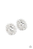 Serious Star Power - White Post Earrings - Paparazzi Accessories