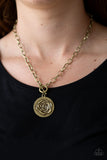 Beautifully Belle - Brass Necklace - Paparazzi Accessories