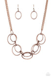 Urban Orbit - Copper Necklace - Paparazzi Accessories