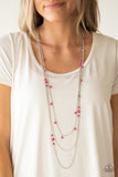 Laying The Groundwork - Pink Necklace - Paparazzi Accessories