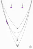 Gypsy Heart - Purple Necklace - Paparazzi Accessories