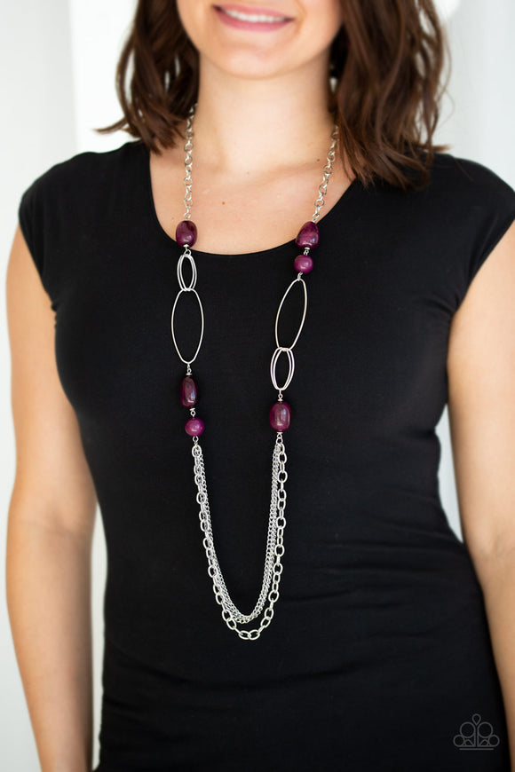 Pleasant Promenade - Purple Necklace - Paparazzi Accessories