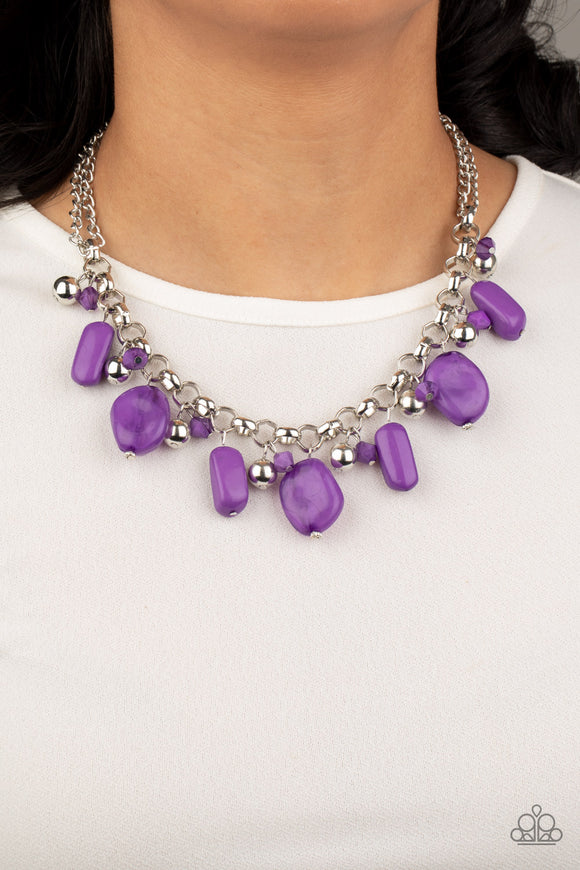 Grand Canyon Grotto - Purple Necklace - Paparazzi Accessories