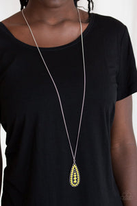 tiki-tease-yellow-necklace-paparazzi-accessories