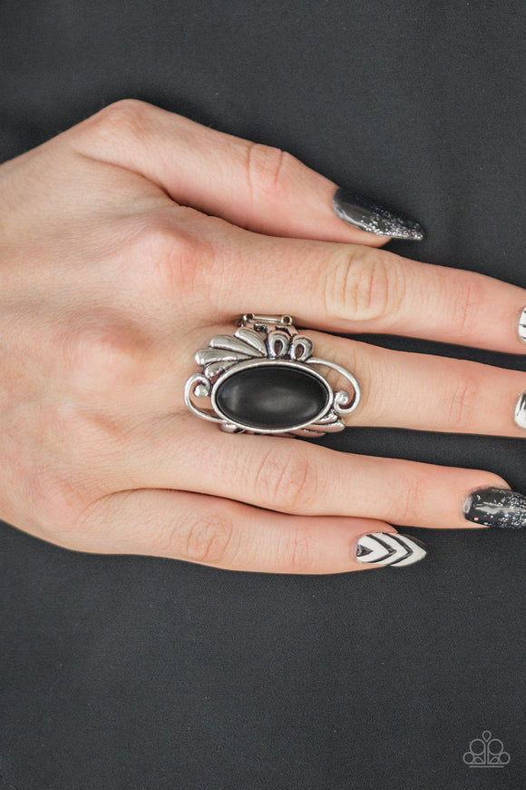 Sedona Sunset - Black Ring - Paparazzi Accessories