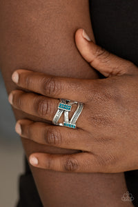 Urban Upscale - Blue Ring - Paparazzi Accessories