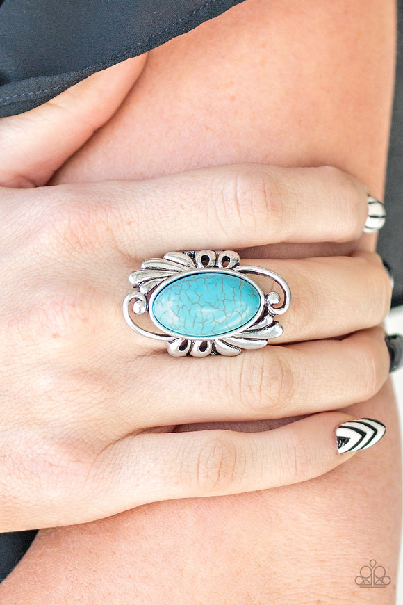 Sedona Sunset - Blue Ring - Paparazzi Accessories