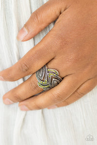 Fire and Ice - Green Ring - Paparazzi Accessories
