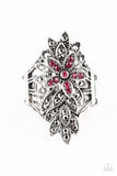 formal-floral-pink-ring-paparazzi-accessories