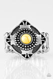 Four Corners Fashion - Yellow Ring - Paparazzi Accessories