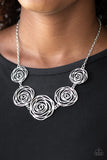 rosy-rosette-silver-necklace-paparazzi-accessories