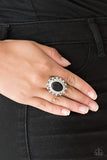 BAROQUE The Spell - Black Ring - Paparazzi Accessories